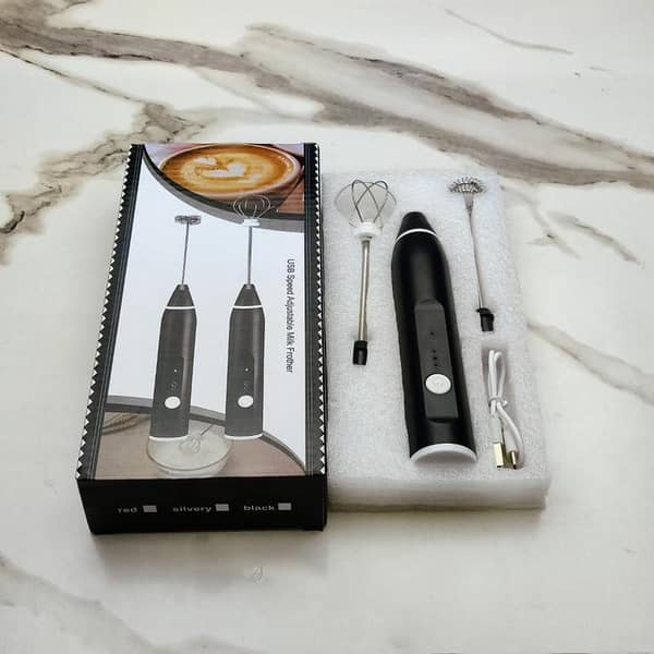 USB Rechargeable Speed Adjustable Milk Frother / Coffee Beater