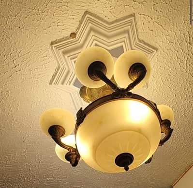 Chandelier with 2 Matching Wall Brackets