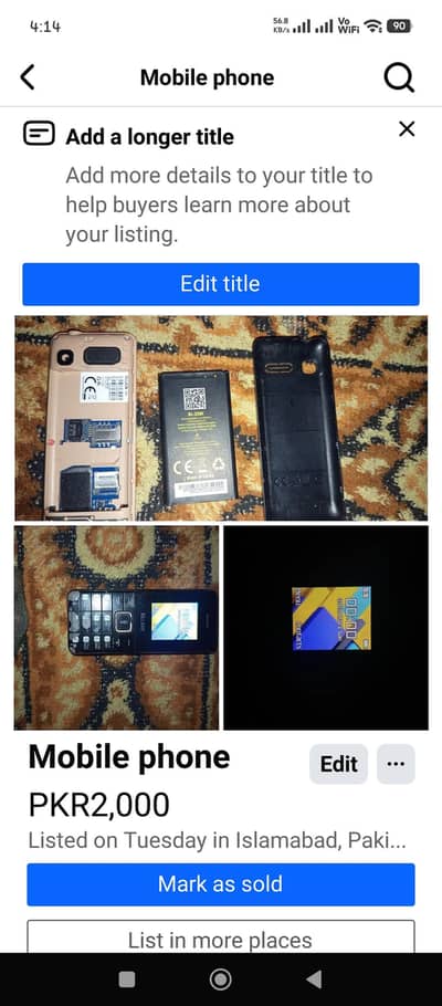 villaon v110 mobile phone