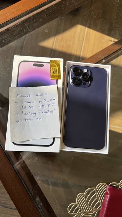 Iphone 14 pro max 128gb non pta fu factory unlocked
