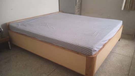 wooden bed