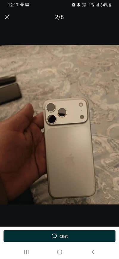 Iphone 17 pro max white silver jv 2cc LLA