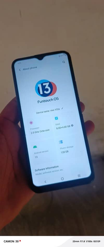 vivo y33s 8/128 All ok Pnal chenge ha