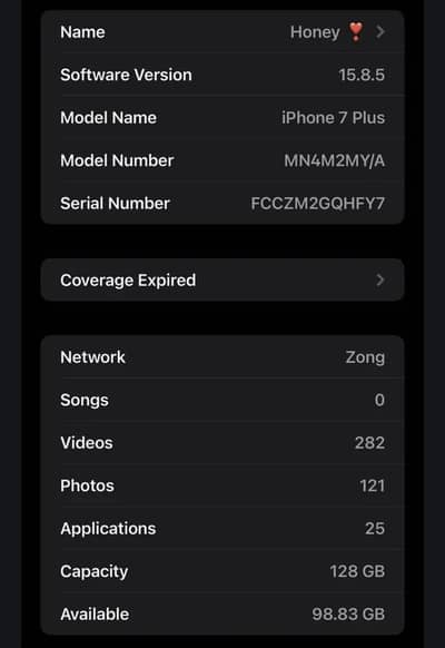 Iphone 7 plus Pta Apprv With box mate black clr