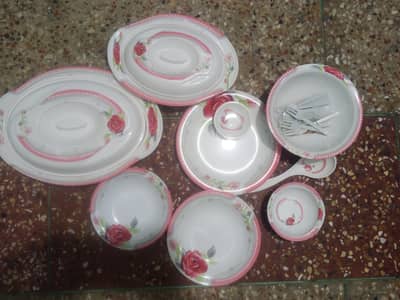 10 by 10 condition plastic dinner set argent sell