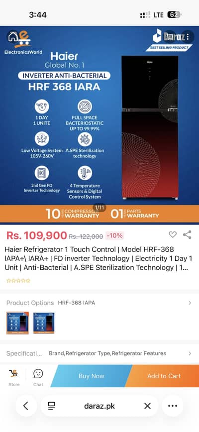 Haier fridge brand new