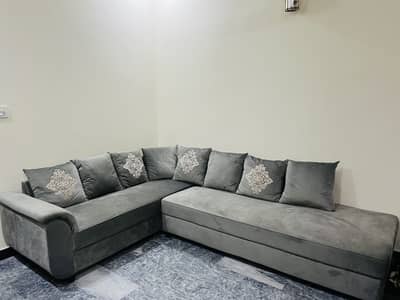 L-Shaped Sofa. 3 Months used, 10/10 condition For Sale.