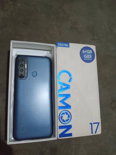 tecno camon 17 6gb 128 GB with box finger of