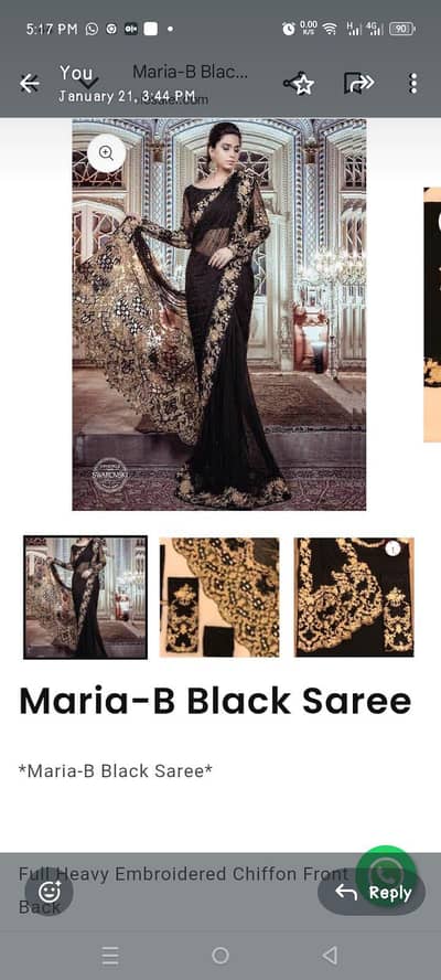 MARIA B BLACK SAREE