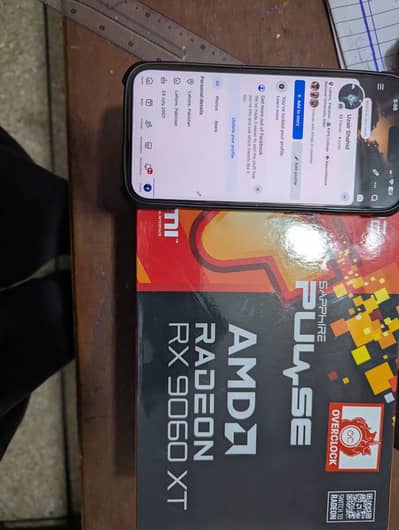 Amd Sapphire rx9060 xt 16 gb box back