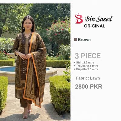 BIN SAEED 3 PIECE SUITE ORIGINAL