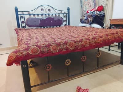 Bed with 2 Side Tables Without Mattress