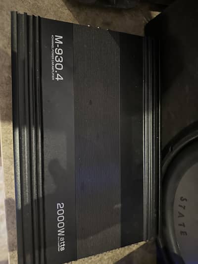 Car Woofer / Speaker / Amplifier with complete wiring for sale today