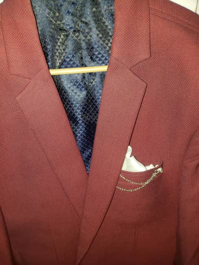 POLKA DOT MAROON BLAZZER