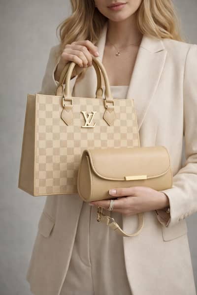 Women's PU Leather Textured Hand Bag Set