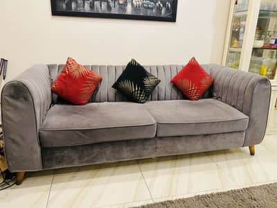Solid wood 5 seater sofa