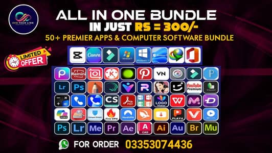 All premium App or pc Softwares in just rupees 300
