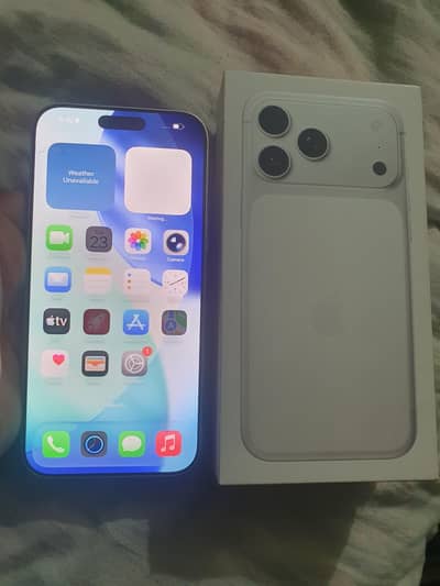 iphone 17 promax silver 256 gb physical sim plus e