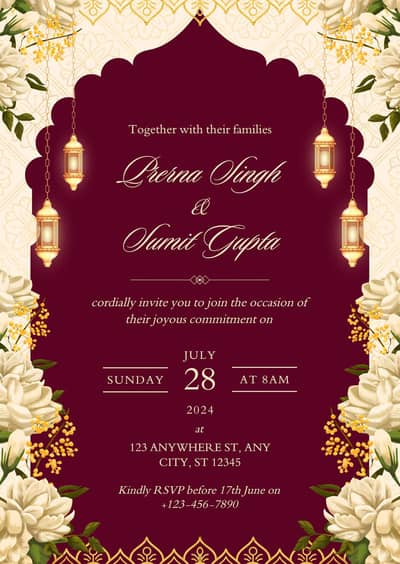 Invitation card design and composing