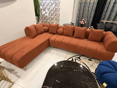 Cloud boucle corner sofa set slightly used