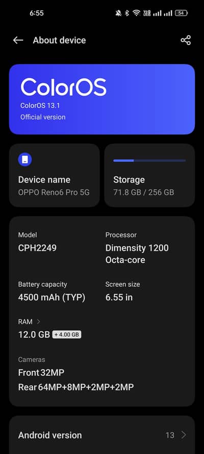 Oppo RENO 6 pro