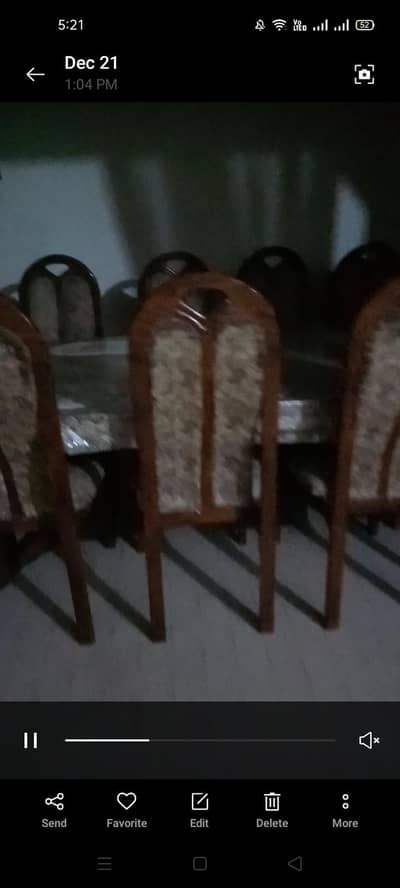 8 chairs dining table woodn