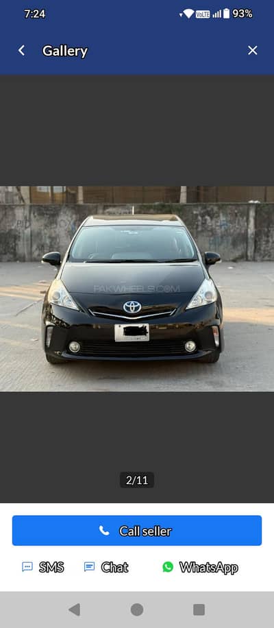 Prius Alpha 2012 reg. 2016