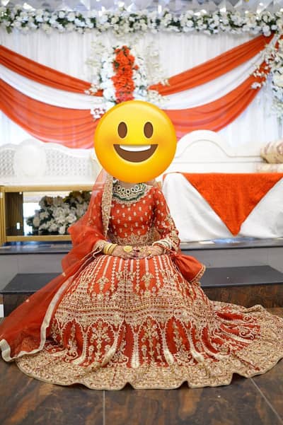bridal lehnga/barat lehnga/bridal dress/red bridal