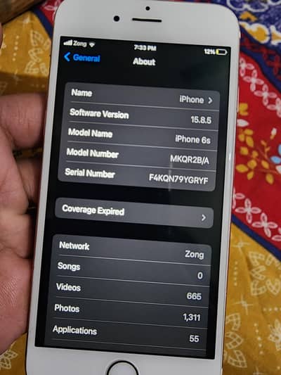 Iphone 6s PTA approved 64 gb memory