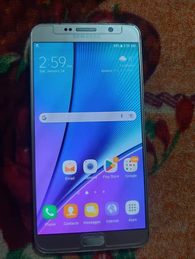 Samsung note 5 set hai sigal sim official pta prof hai