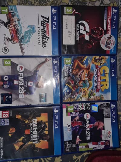 PS4  6 games 2200 each price