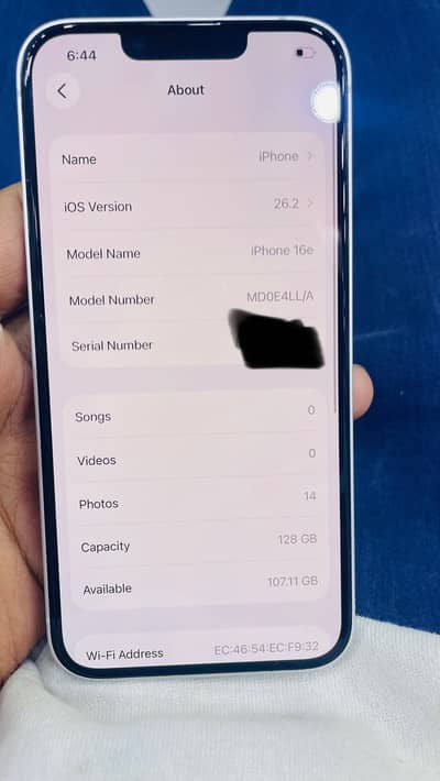Iphone 16e 128gb non pta jv only phone