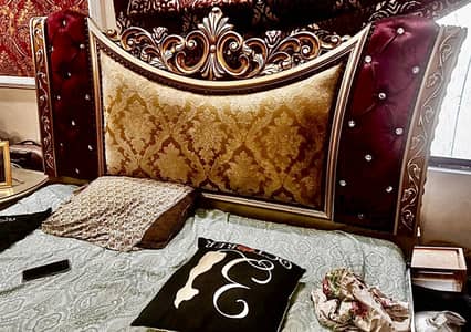 Slightly used Victorian style designer bed set