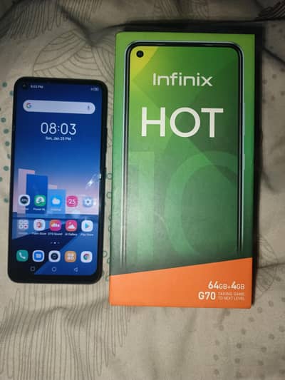 infinix hot 10 for sale 4/64gb complete box