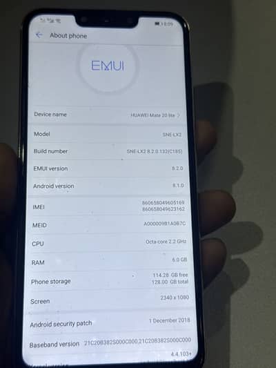 Mate 20 Lite 10/10 Condition 6/128 Non-Pta - +971562724422 whatsapp