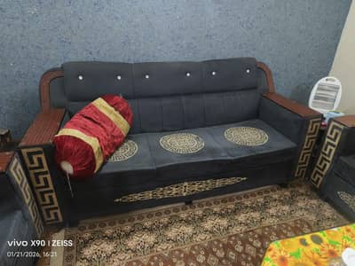 6 seater sofa with 3 table set