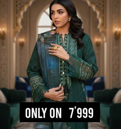 3 Pcs Woman Suit / Eid Collection / 2026 / Branded Suit