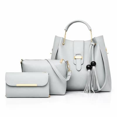 3 Pcs Women's Beautiful PU Leather Shoulder Bag