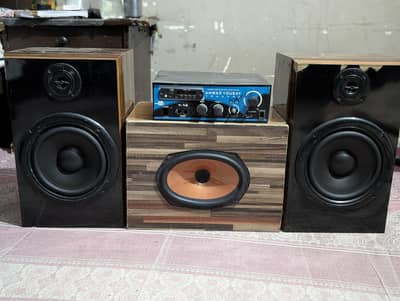 woofer speaker  8 inch pair + 9/6 inch + amplifier