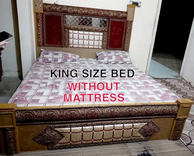 KING SIZE BED WITH SIDE TABLES| 3 DOOR WARDROBE |  DRESSING TABLE
