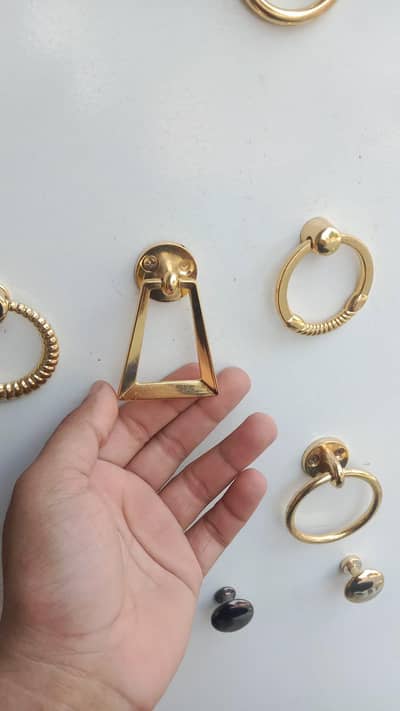 Golden Brass Ring Kunda | Sofa / Furniture Handle | Heavy Quality