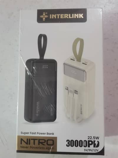 Power bank 30000mAh interlink Original super fast charging