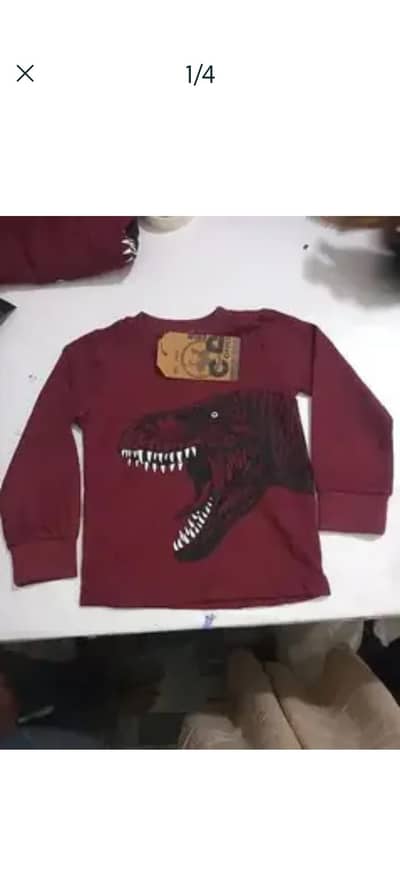 stock of Boys Full Sleeve t-shirt Readymade Garment export leftover