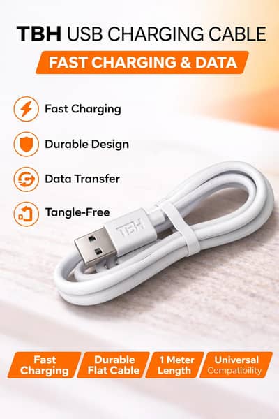 TBH Fast Charging Mobile Cable | Durable & Original