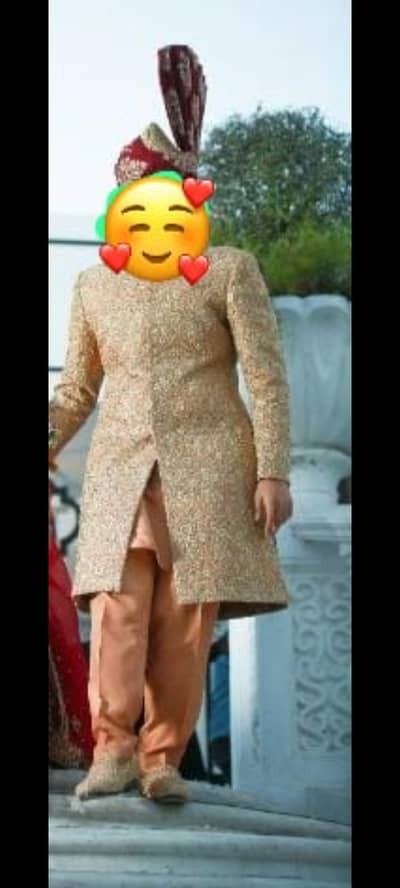 Dulha Dress/ Groom Sherwani with Turban and same matching shoes