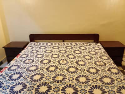 Bed for sale with 2 side tables