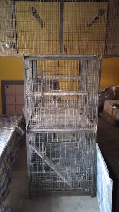 whole setup for sale birds cages and box