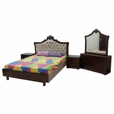 Wooden bed set available