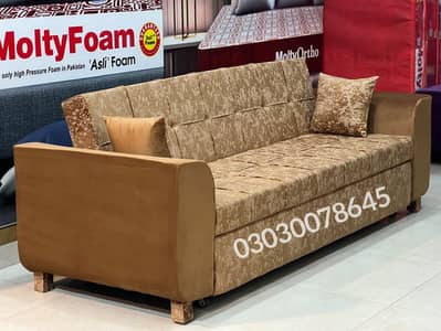 Double sofa cum bed / sofa cum bed / sofa + bed (Molty foam)