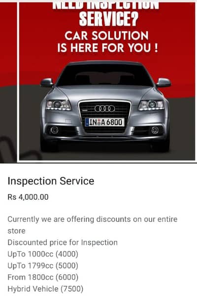 CARS SOLUTIONS INSPECTION